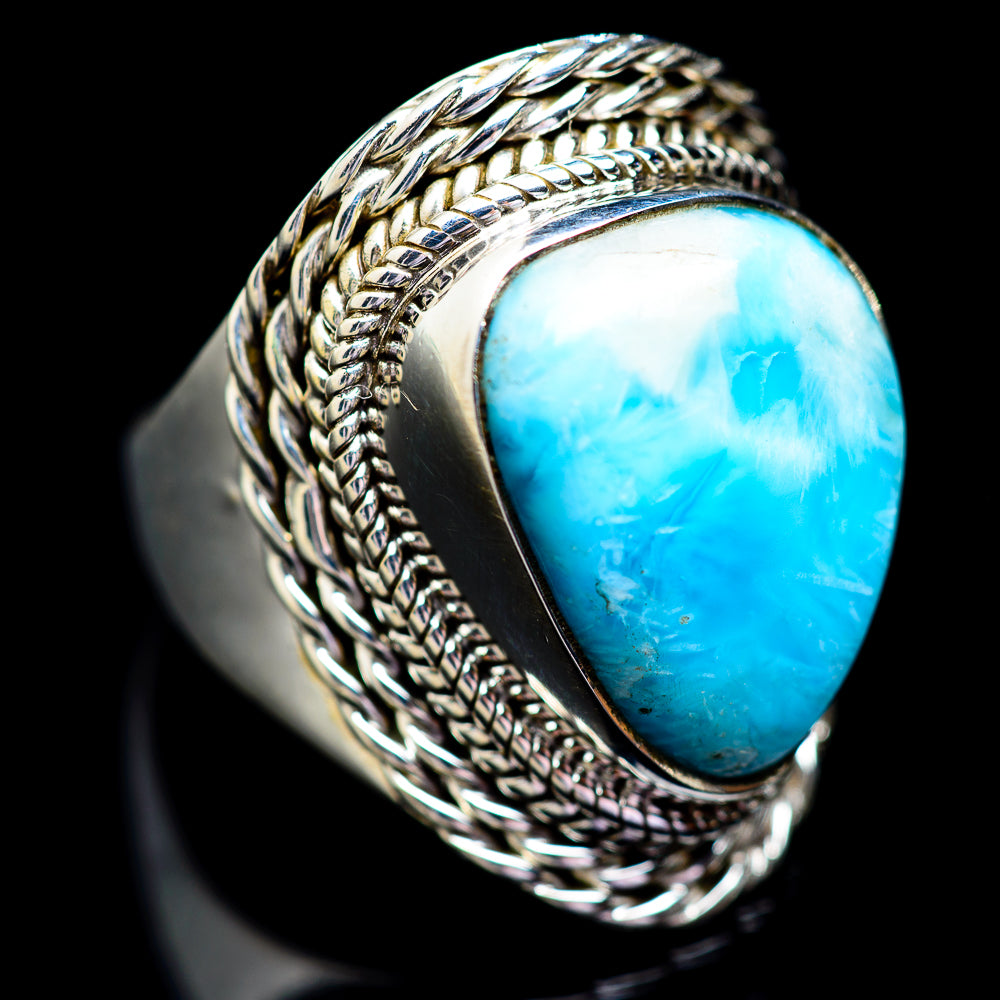 Larimar Rings handcrafted by Ana Silver Co - RING2642