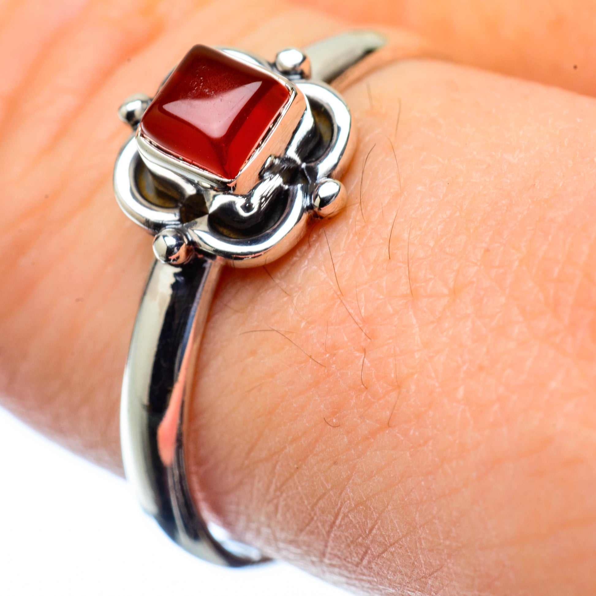 Red Onyx Rings handcrafted by Ana Silver Co - RING27175