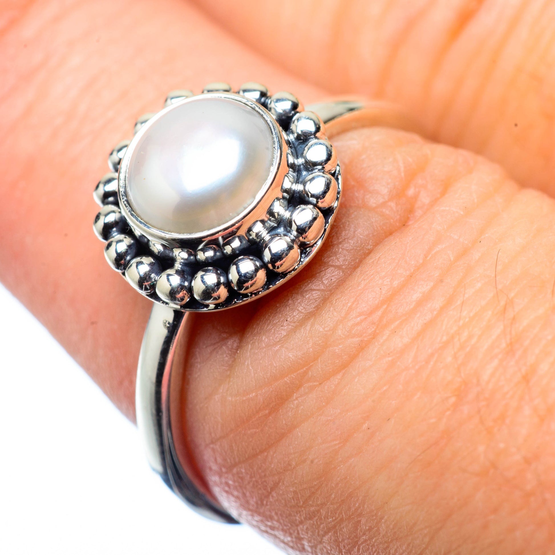 Cultured Pearl Rings handcrafted by Ana Silver Co - RING27588