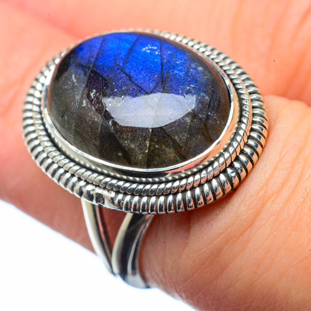 Labradorite Rings handcrafted by Ana Silver Co - RING28577