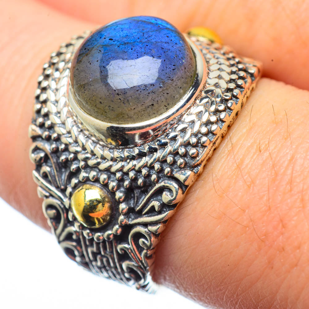 Labradorite Rings handcrafted by Ana Silver Co - RING28636