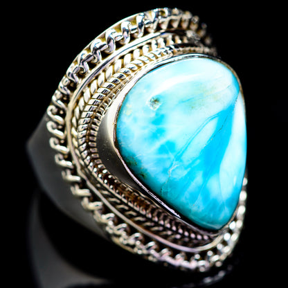 Larimar Rings handcrafted by Ana Silver Co - RING2879