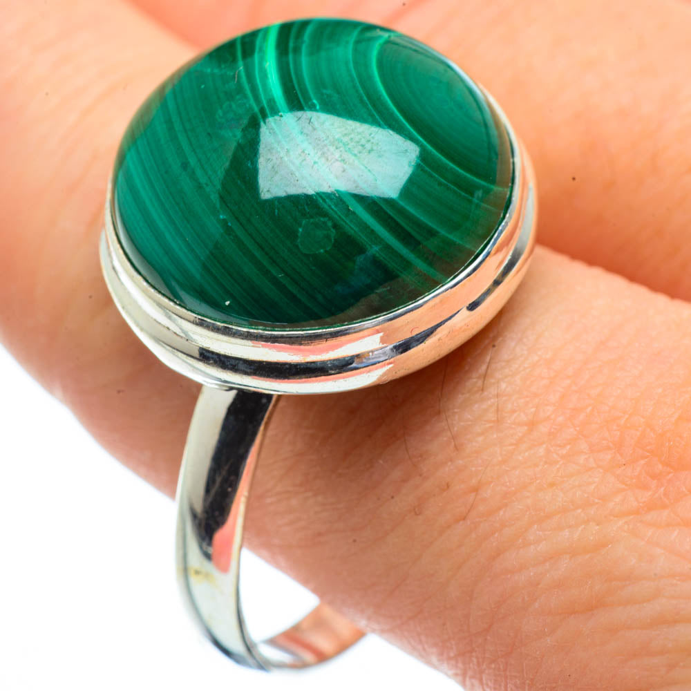 Malachite Rings handcrafted by Ana Silver Co - RING29131