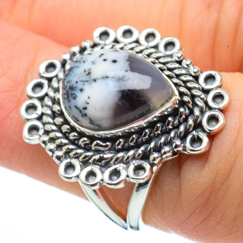 Dendritic Opal Rings handcrafted by Ana Silver Co - RING29222