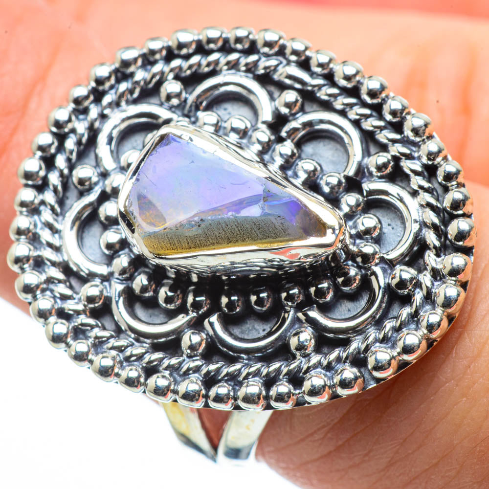 Ethiopian Opal Rings handcrafted by Ana Silver Co - RING29227