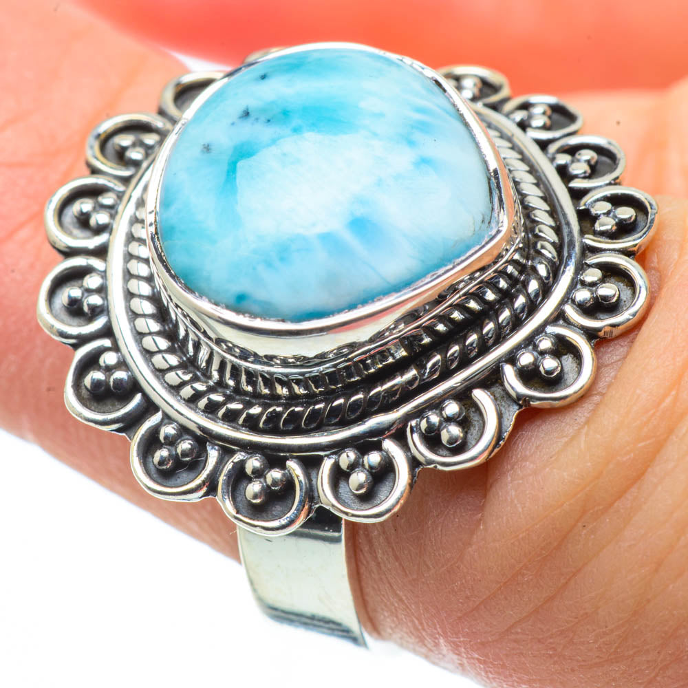 Larimar Rings handcrafted by Ana Silver Co - RING29307