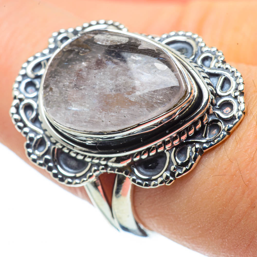 Rainbow Moonstone Rings handcrafted by Ana Silver Co - RING29313