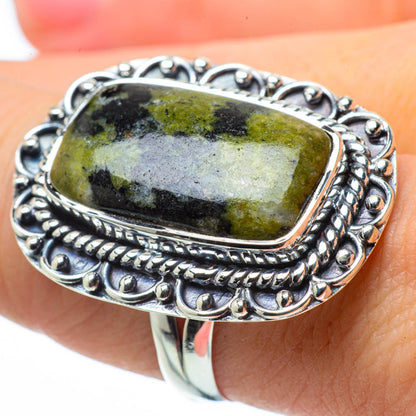 Serpentine Rings handcrafted by Ana Silver Co - RING29485
