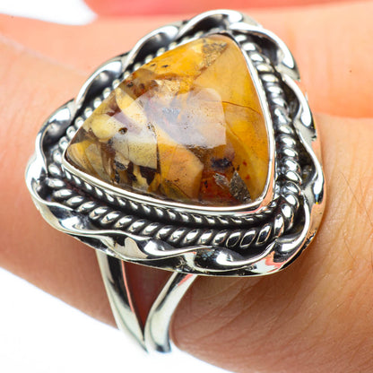 Brecciated Mookaite Rings handcrafted by Ana Silver Co - RING29567