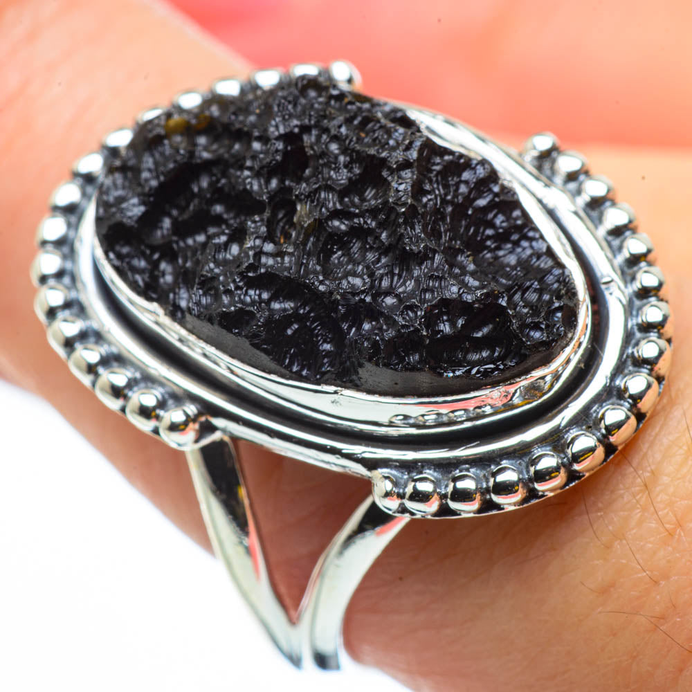 Tektite Rings handcrafted by Ana Silver Co - RING29604