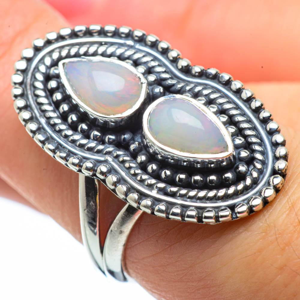 Ethiopian Opal Rings handcrafted by Ana Silver Co - RING29637