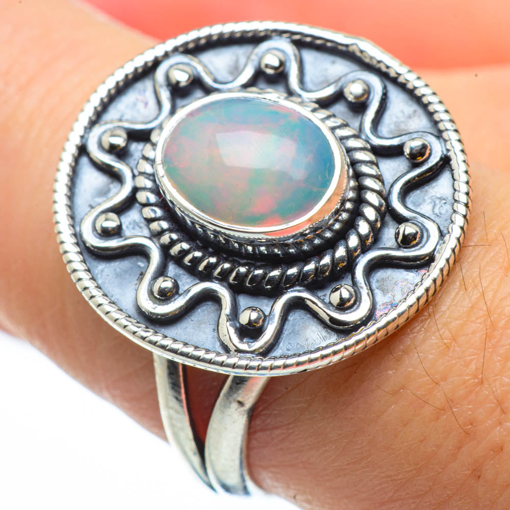 Ethiopian Opal Rings handcrafted by Ana Silver Co - RING29755