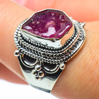Pink Glass Rings handcrafted by Ana Silver Co - RING29767