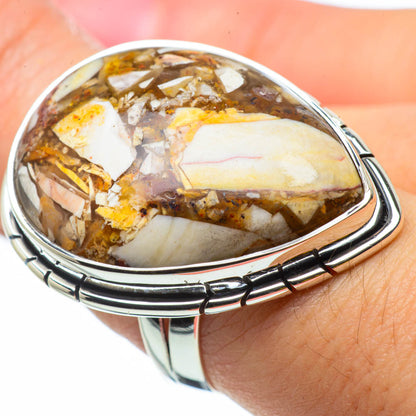 Brecciated Mookaite Rings handcrafted by Ana Silver Co - RING29834