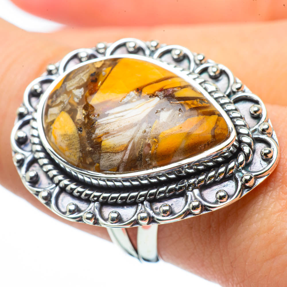 Brecciated Mookaite Rings handcrafted by Ana Silver Co - RING29877