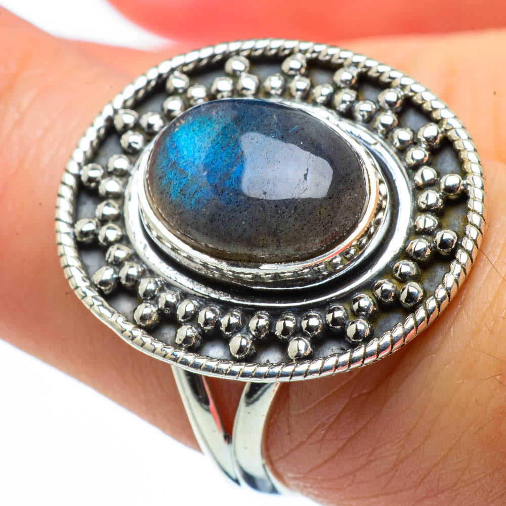 Labradorite Rings handcrafted by Ana Silver Co - RING29989