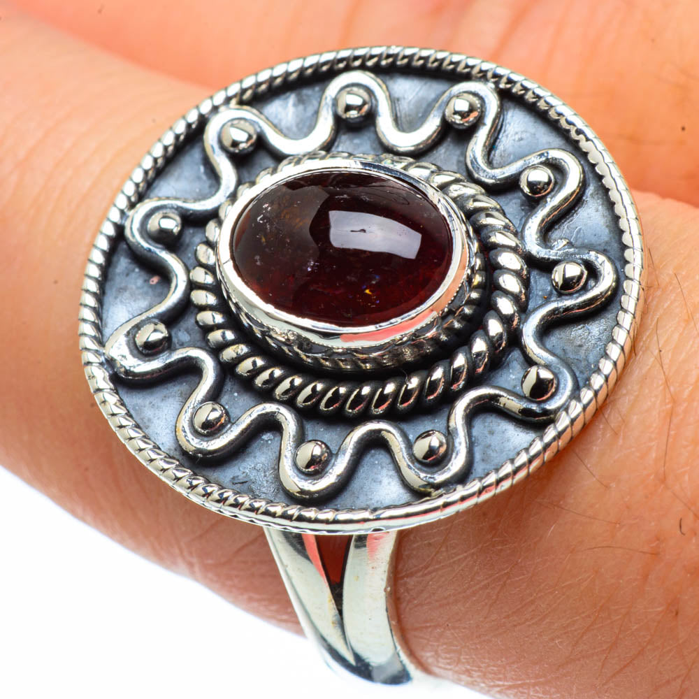 Garnet Rings handcrafted by Ana Silver Co - RING30002