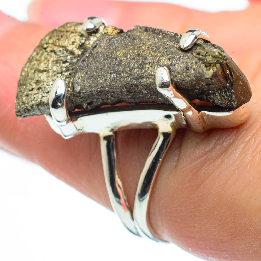 Spectro Pyrite Druzy Rings handcrafted by Ana Silver Co - RING30084