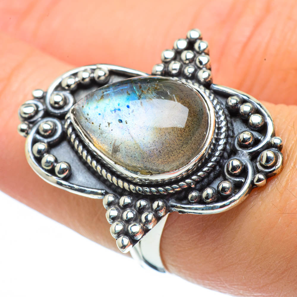 Labradorite Rings handcrafted by Ana Silver Co - RING30134