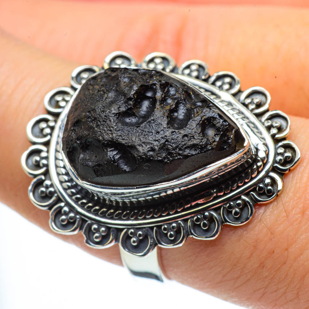 Tektite Rings handcrafted by Ana Silver Co - RING30217