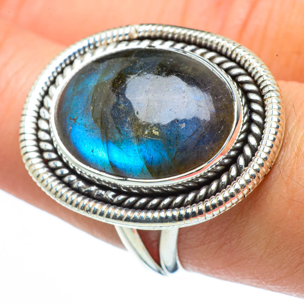 Labradorite Rings handcrafted by Ana Silver Co - RING30232