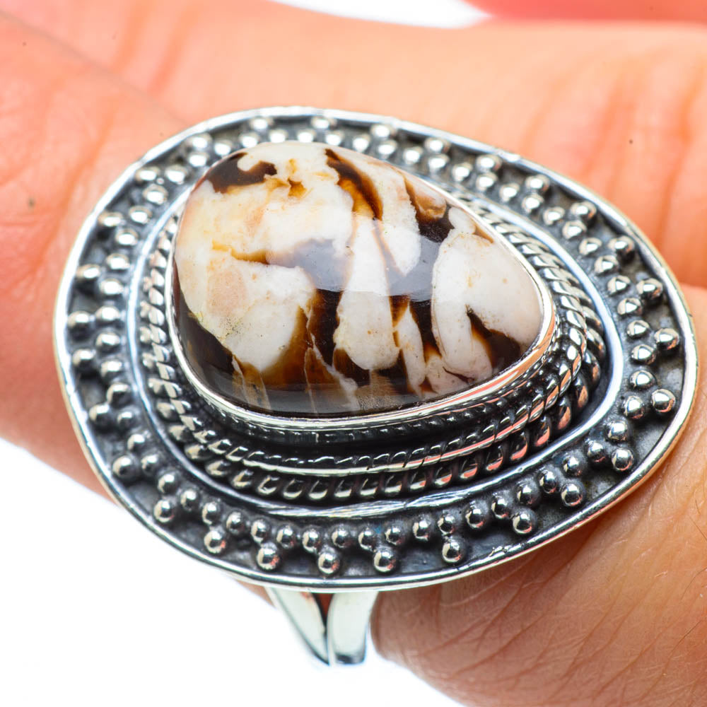 Peanut Wood Jasper Rings handcrafted by Ana Silver Co - RING30281