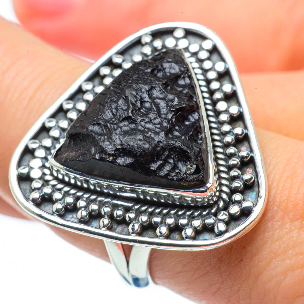 Tektite Rings handcrafted by Ana Silver Co - RING30297