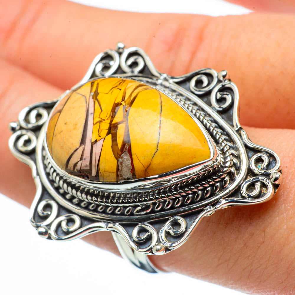 Brecciated Mookaite Rings handcrafted by Ana Silver Co - RING30331