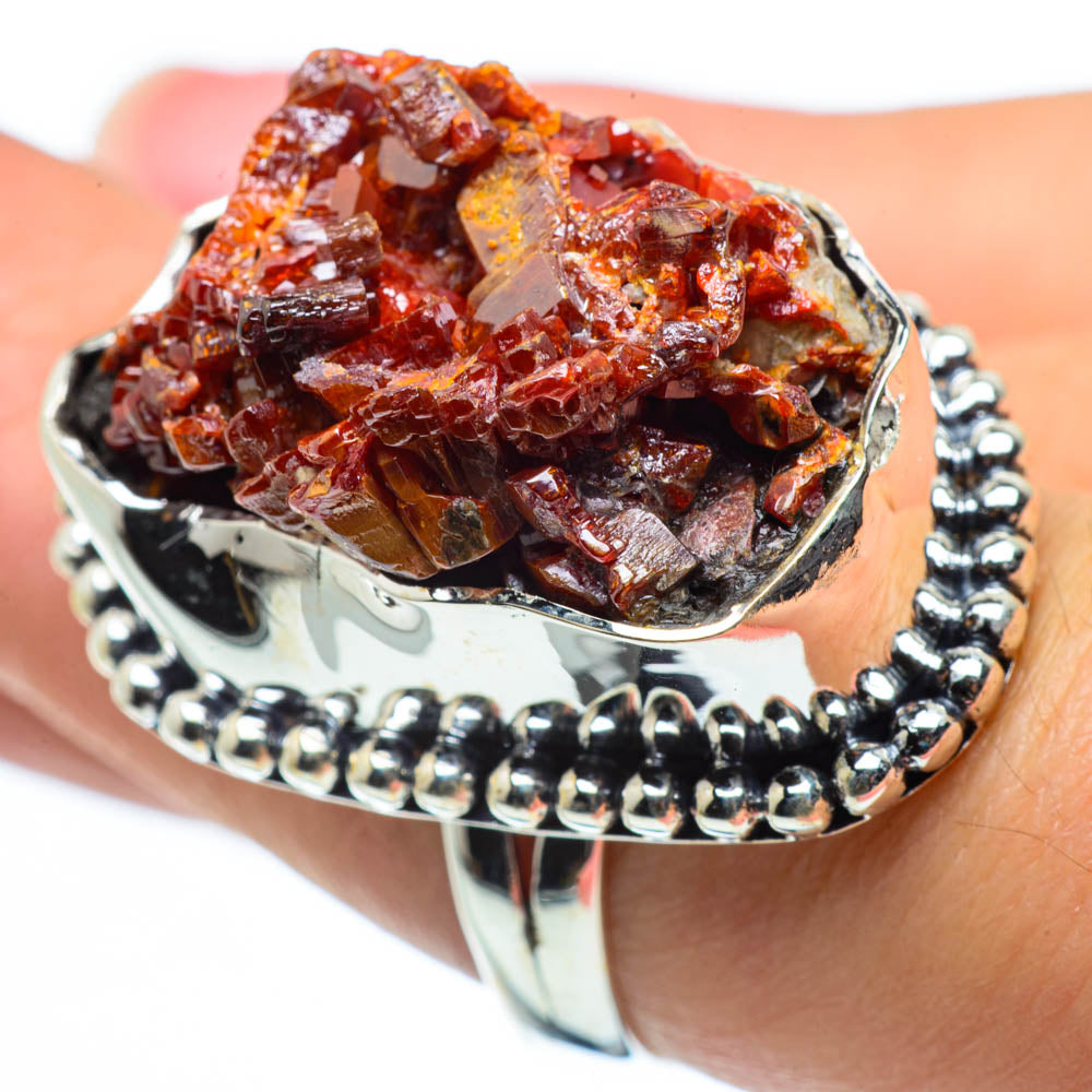 Vanadinite Rings handcrafted by Ana Silver Co - RING30369