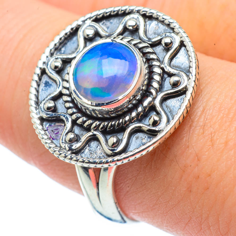 Ethiopian Opal Rings handcrafted by Ana Silver Co - RING30422