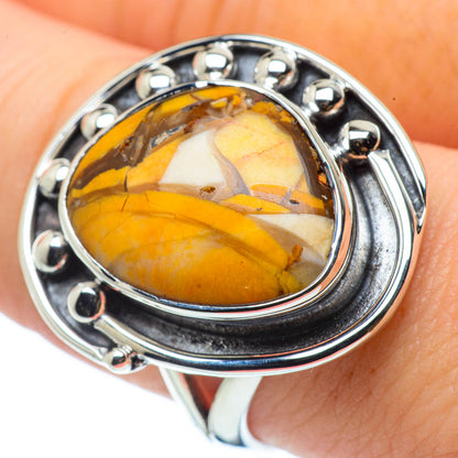 Brecciated Mookaite Rings handcrafted by Ana Silver Co - RING30431