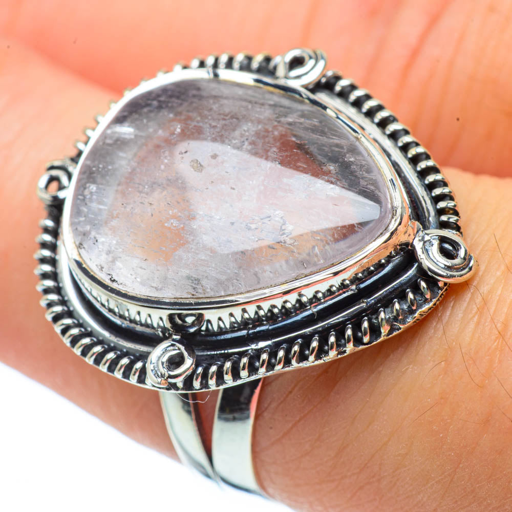 Rainbow Moonstone Rings handcrafted by Ana Silver Co - RING30456