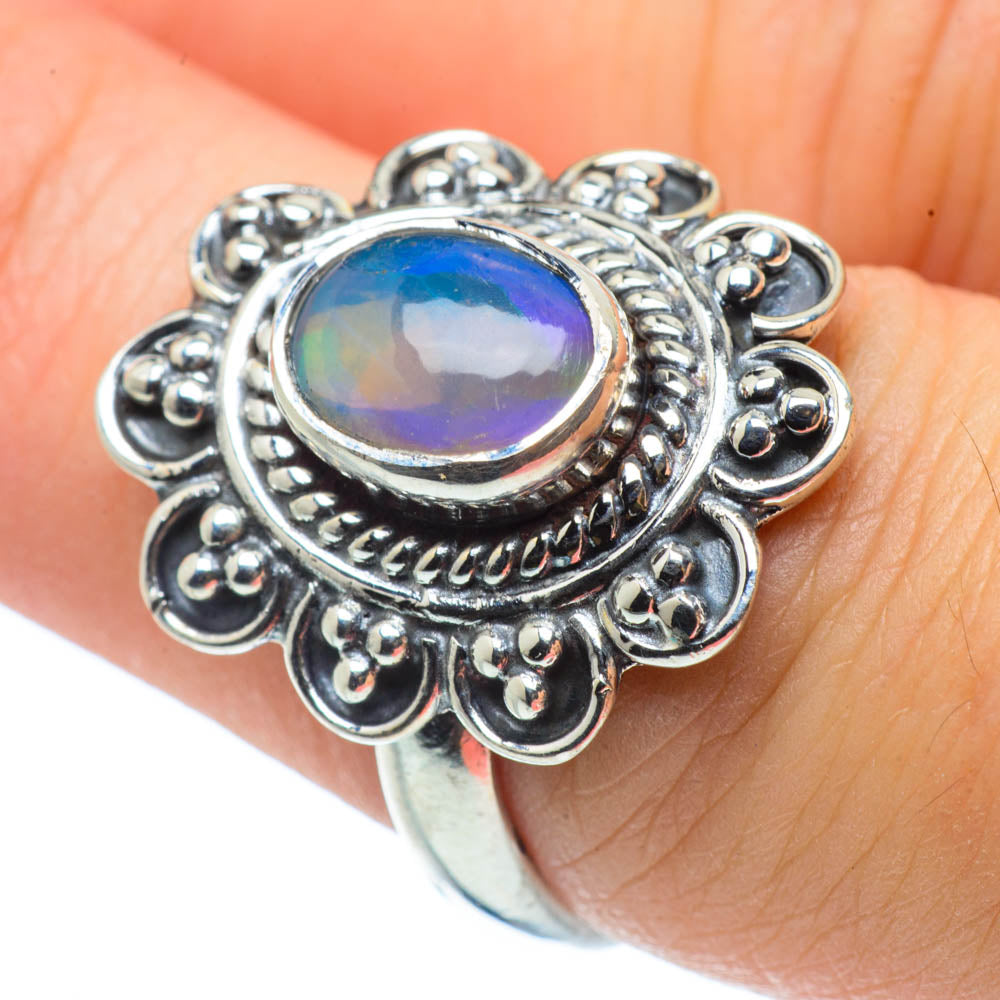 Ethiopian Opal Rings handcrafted by Ana Silver Co - RING30515
