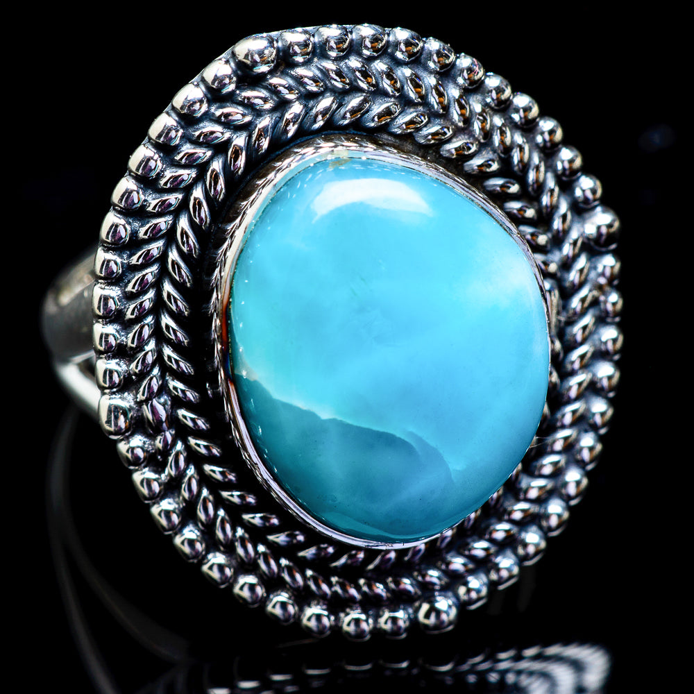 Larimar Rings handcrafted by Ana Silver Co - RING3052