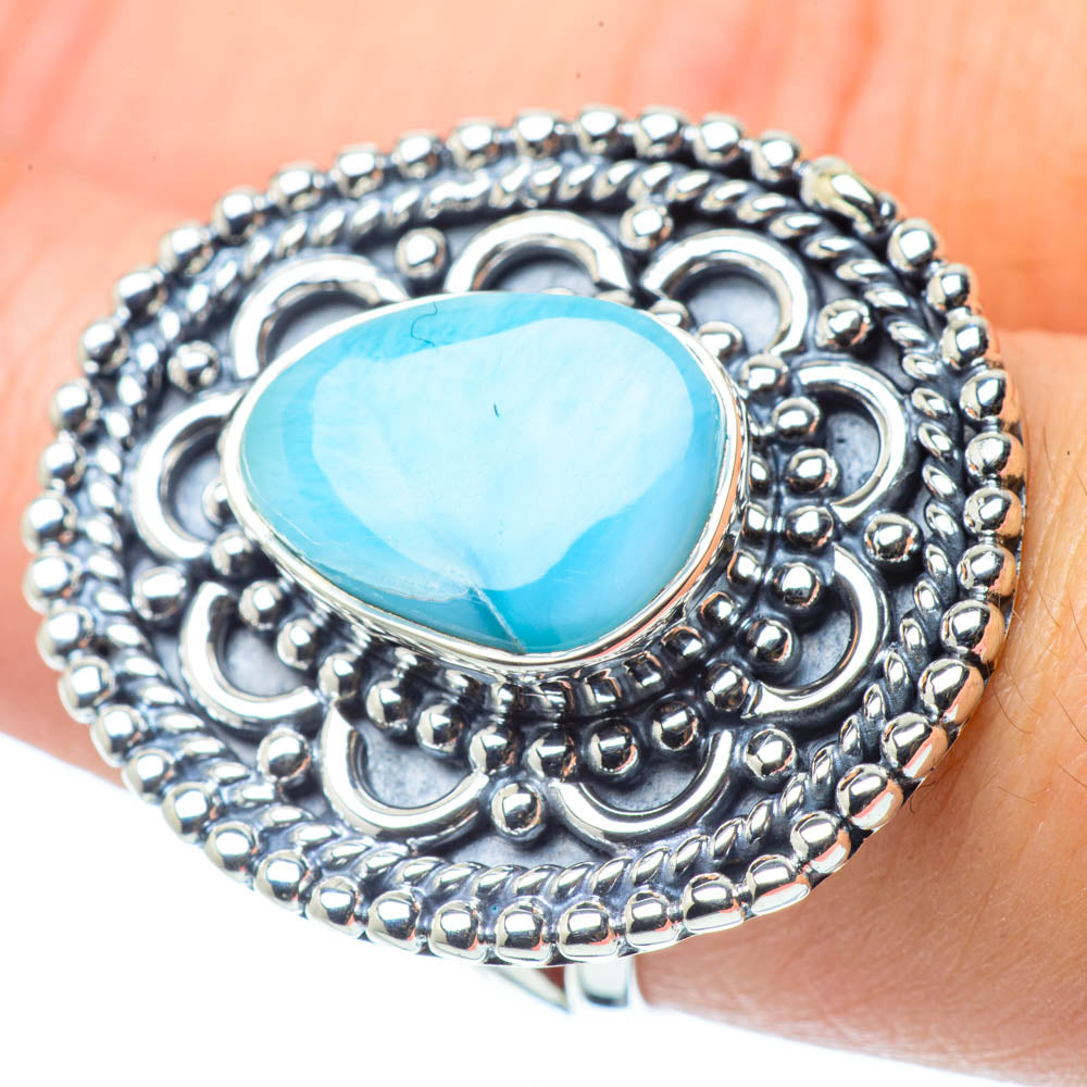 Larimar Rings handcrafted by Ana Silver Co - RING30660