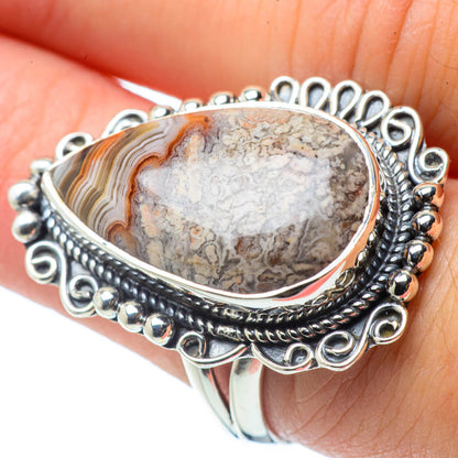 Laguna Lace Agate Rings handcrafted by Ana Silver Co - RING30670