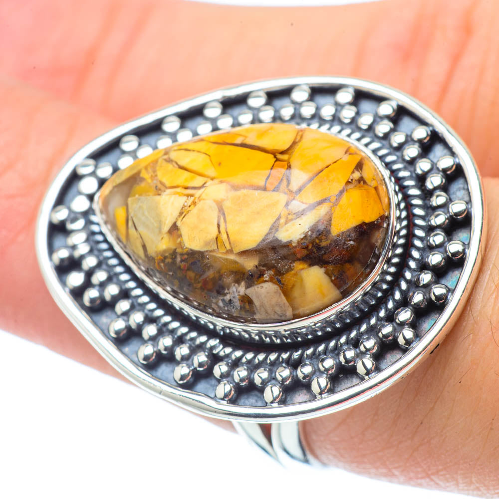 Brecciated Mookaite Rings handcrafted by Ana Silver Co - RING30767