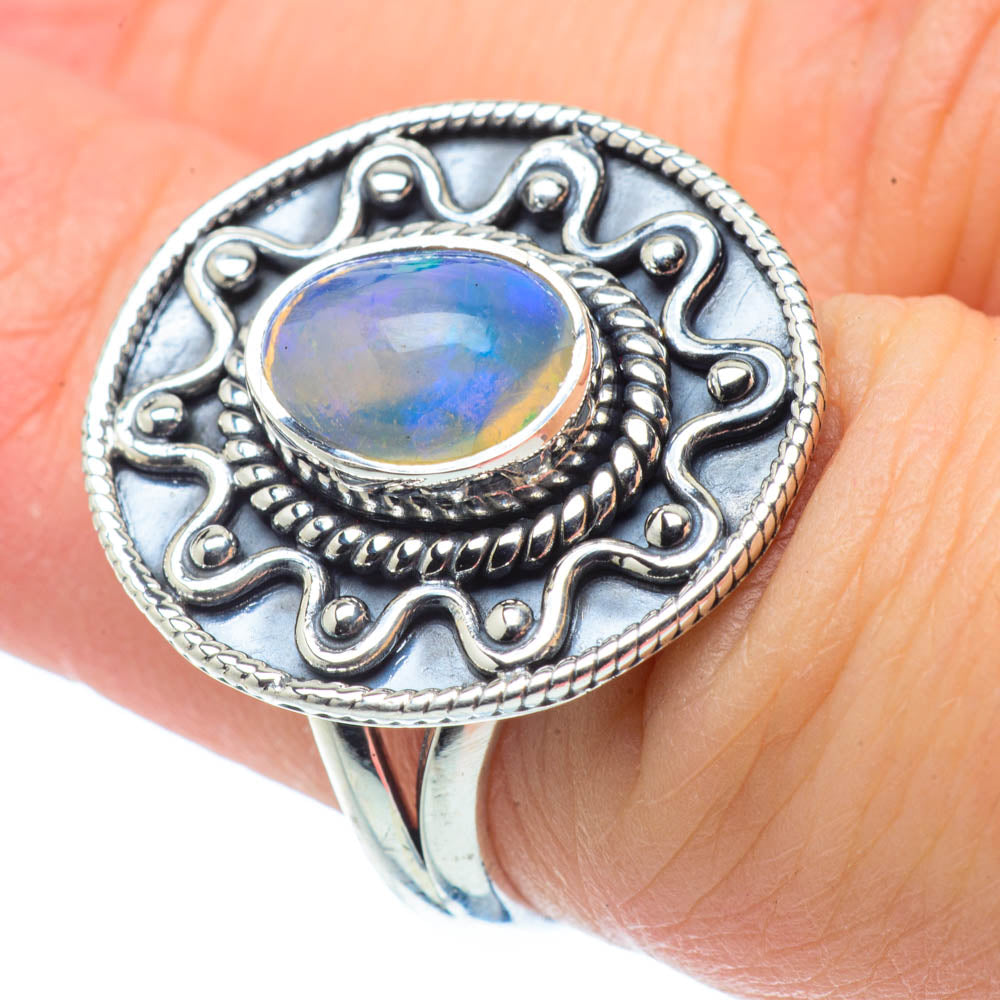 Ethiopian Opal Rings handcrafted by Ana Silver Co - RING30842