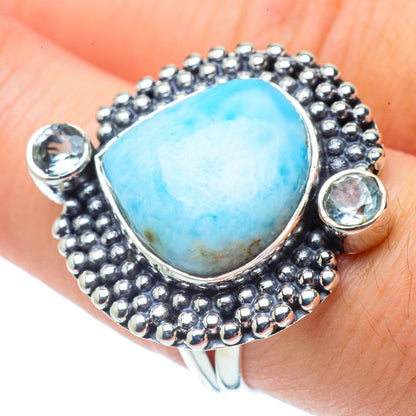 Larimar Rings handcrafted by Ana Silver Co - RING30864