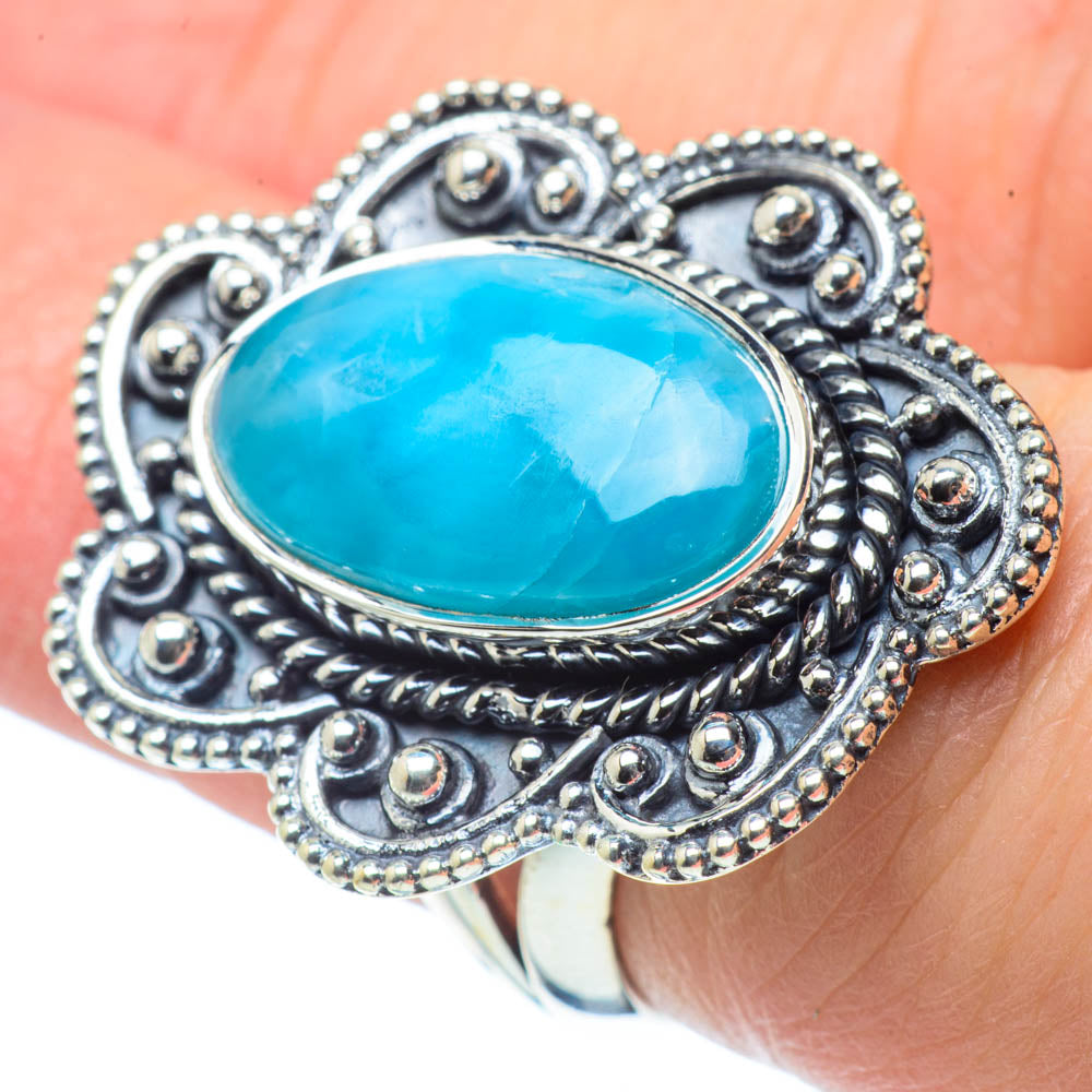 Larimar Rings handcrafted by Ana Silver Co - RING30913