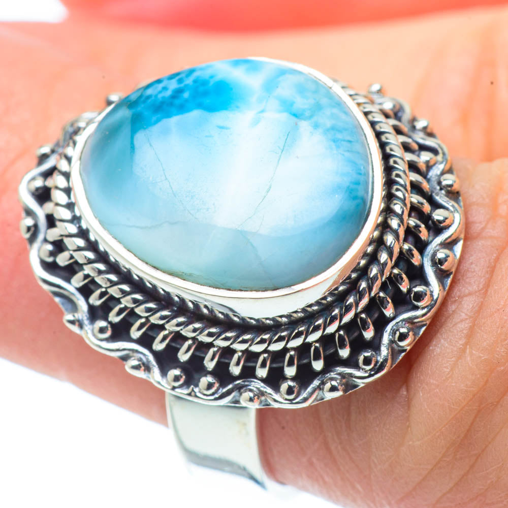 Larimar Rings handcrafted by Ana Silver Co - RING30932