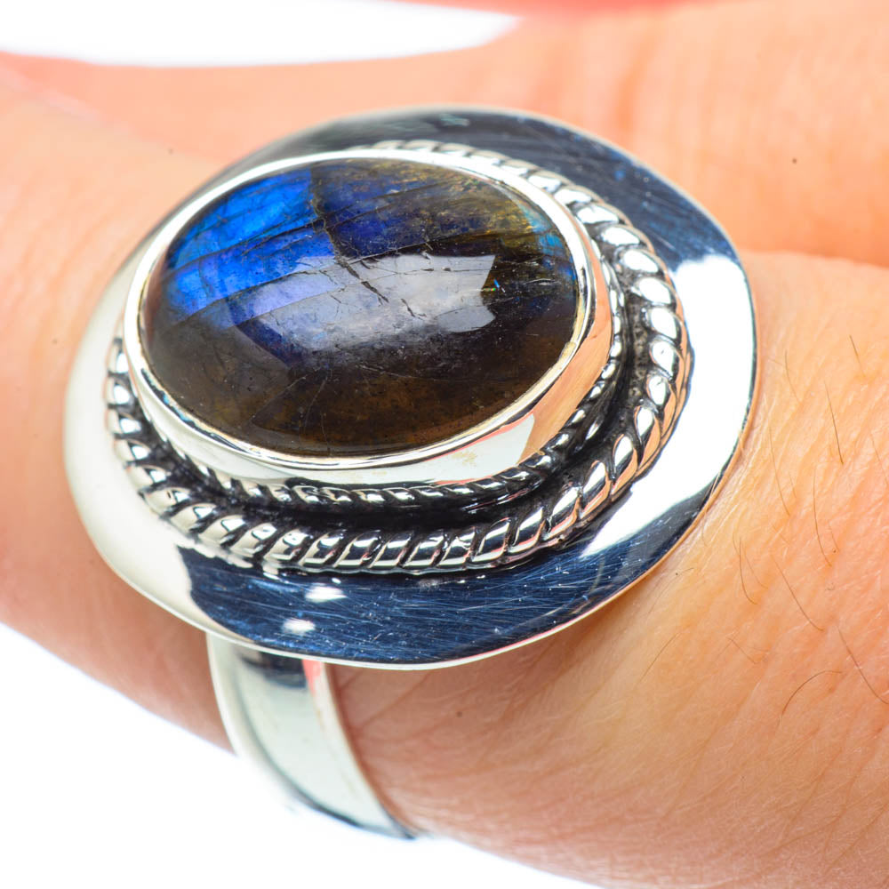 Labradorite Rings handcrafted by Ana Silver Co - RING30933