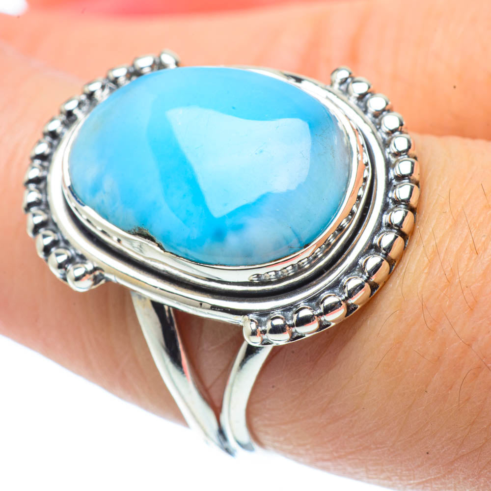 Larimar Rings handcrafted by Ana Silver Co - RING30953