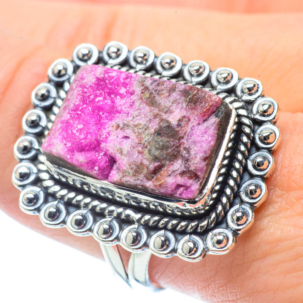 Cobalto Calcite Druzy Rings handcrafted by Ana Silver Co - RING30984