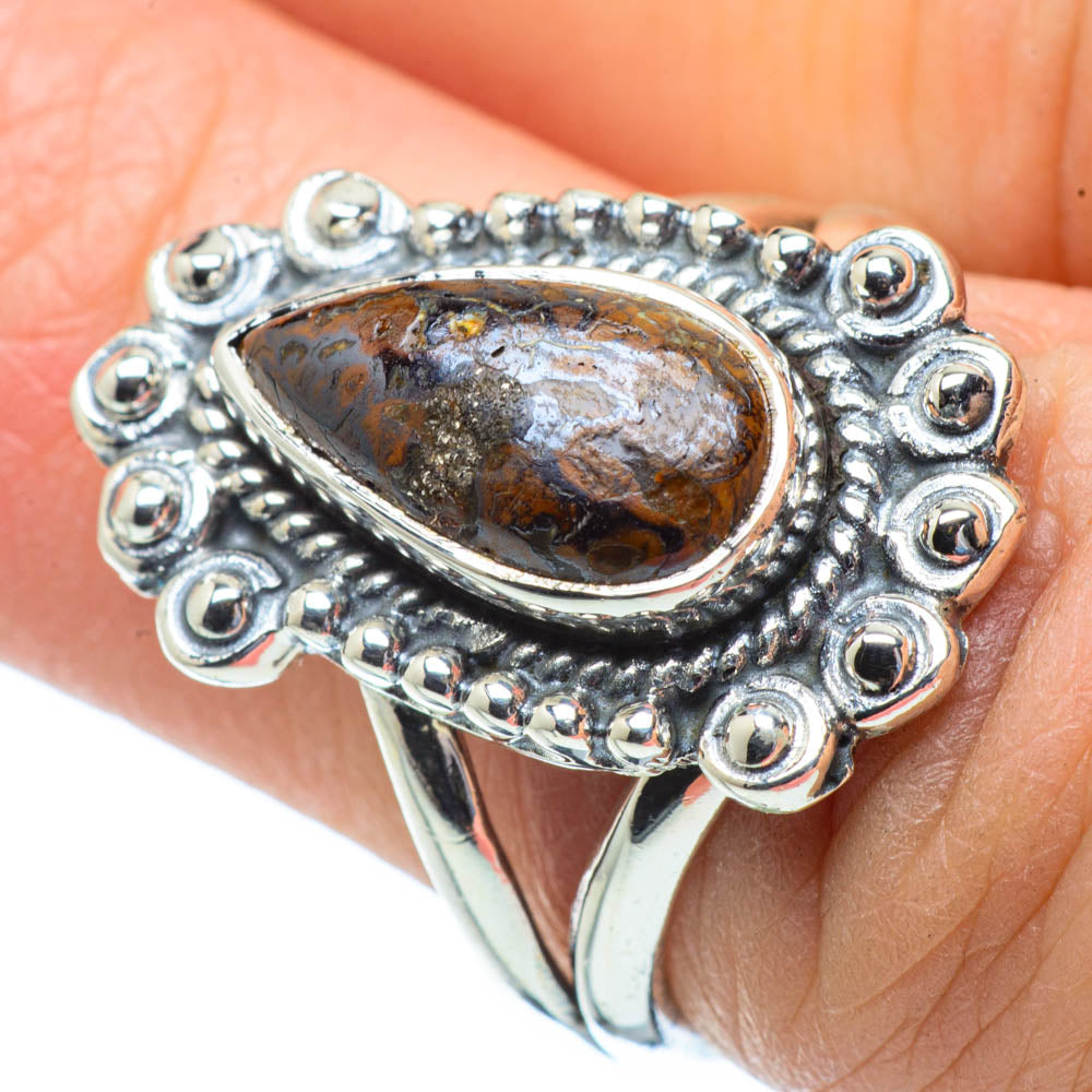 Russian Eudialyte Rings handcrafted by Ana Silver Co - RING31344