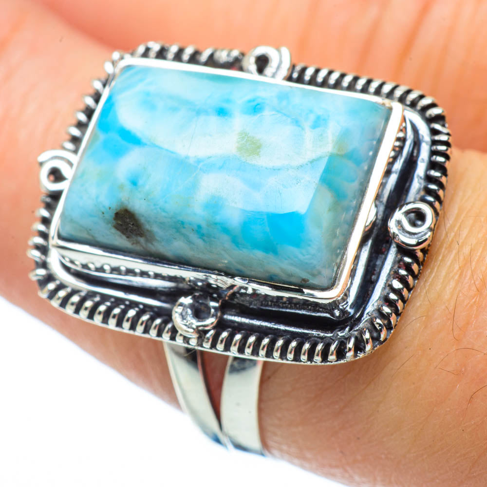 Larimar Rings handcrafted by Ana Silver Co - RING31345