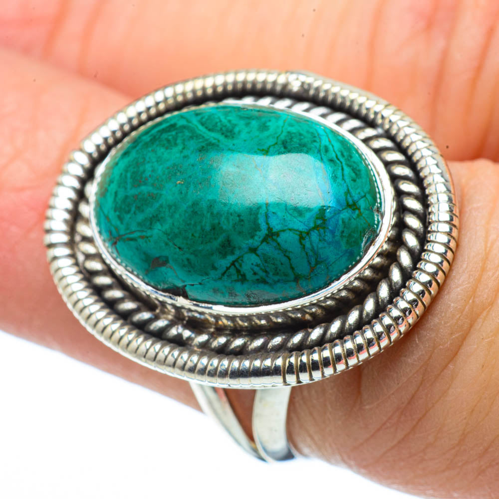 Chrysocolla Rings handcrafted by Ana Silver Co - RING31349