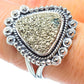Spectro Pyrite Druzy Rings handcrafted by Ana Silver Co - RING31644
