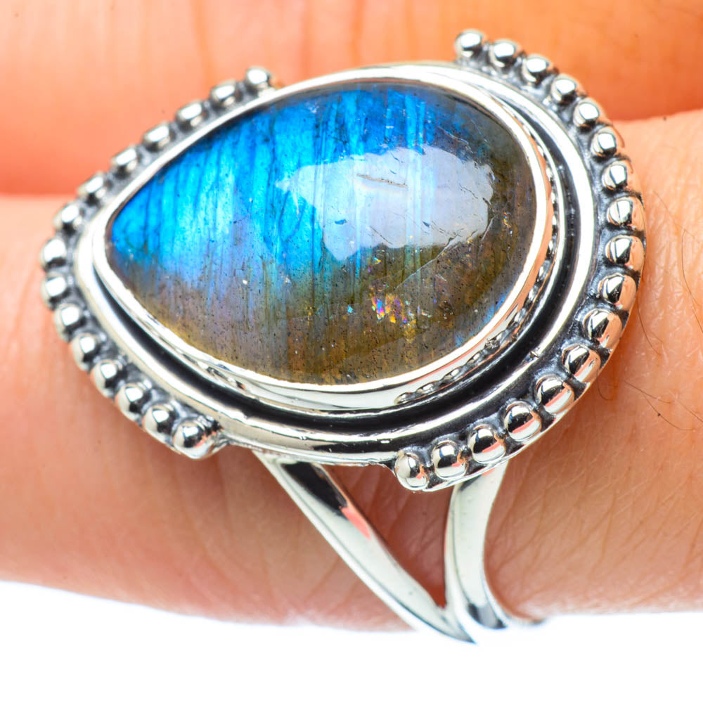 Labradorite Rings handcrafted by Ana Silver Co - RING31697