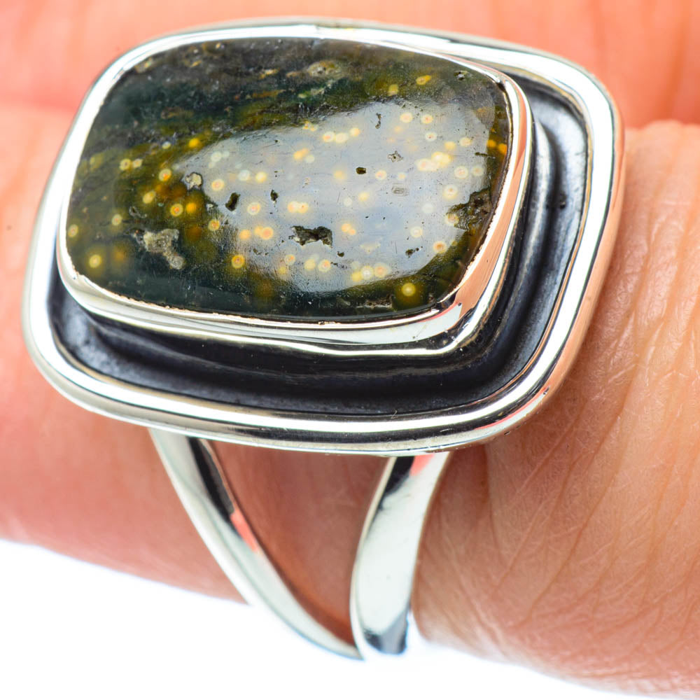 Ocean Jasper Rings handcrafted by Ana Silver Co - RING31736
